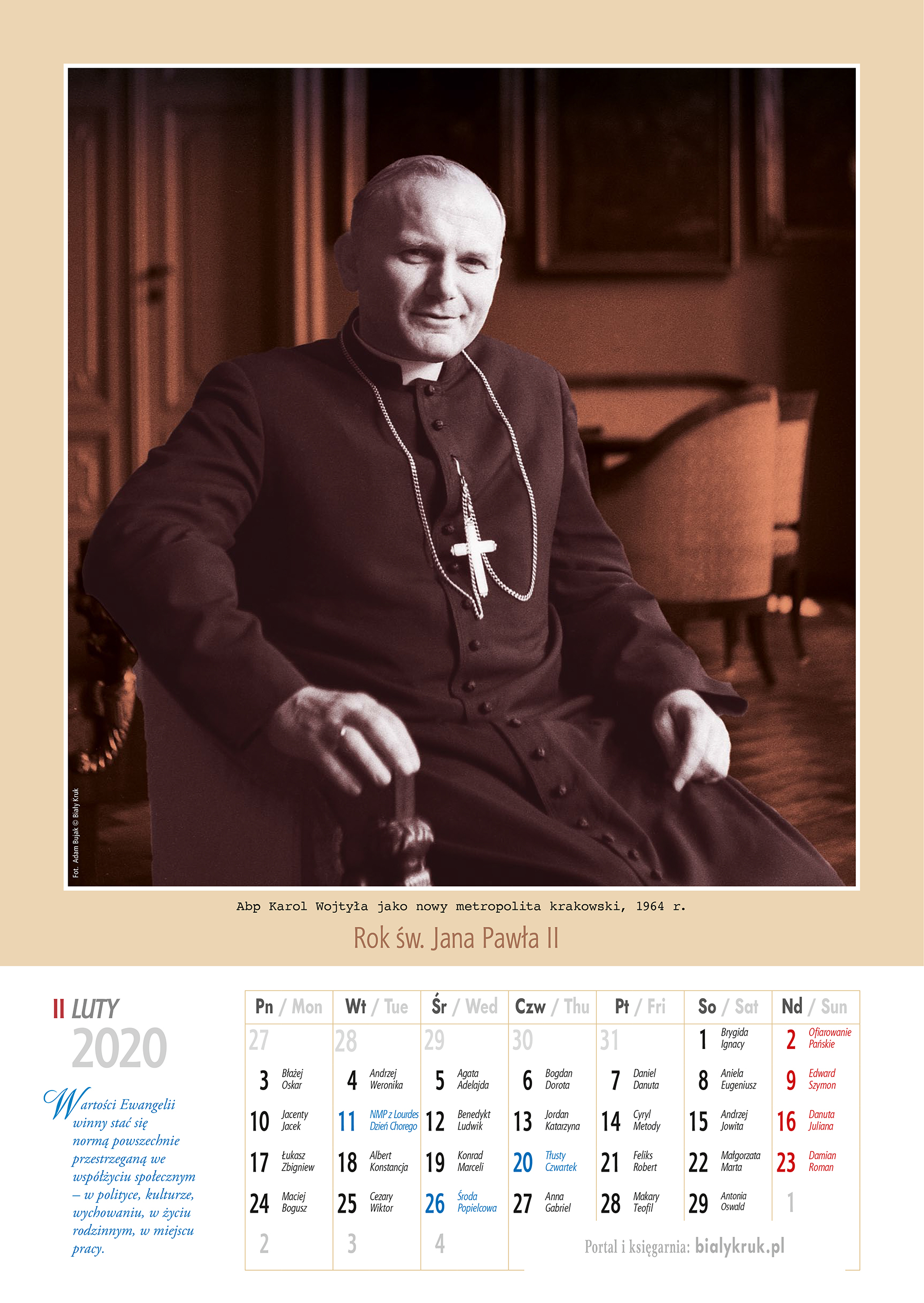 Kalendarz papieski 2020
