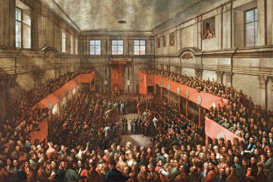 Ustawa zasadnicza, która zwieńczyła prace Sejmu Wielkiego. Dziś Święto Konstytucji 3 maja