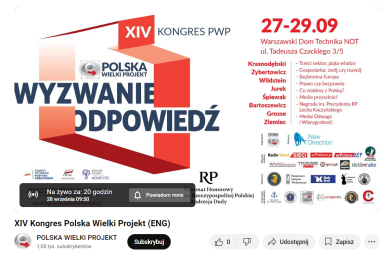 XIV Kongres Polska Wielki Projekt - transmisja na żywo!