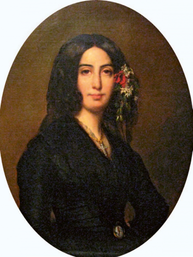 George Sand (1804-76), właściwie Amantine Aurore Lucile Dupin, francuska powieściopisarka, długoletnia przyjaciółka i opiekunka Chopina. Portret namalował August Charpentier. fot. miesięcznik 