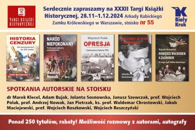 Biały Kruk na Targach Książki Historycznej! Zapraszamy do Warszawy na stoisko nr 55