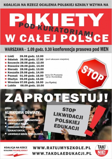 Fot. Koalicja na Rzecz Ocalenia Polskiej Szkoły