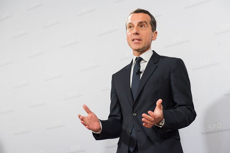 Christian Kern, austriacki menager i polityk. Od 17 maja 2017 roku pełni funkcje Kanclerza Austrii.  Fot.:SPÖ Presse und Kommunikation, 2.0 Generic/Wikimedia Commons