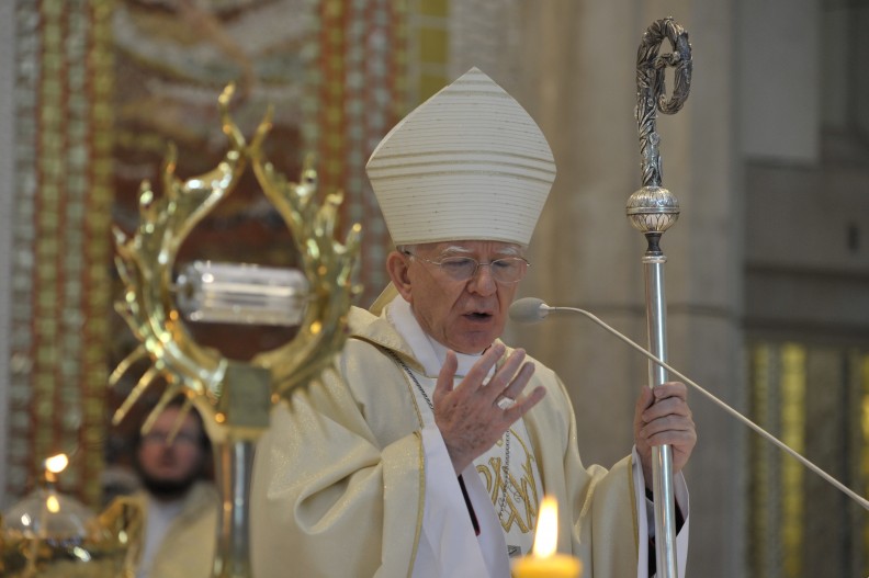 Metropolita krakowski, abp Marek Jędraszewski podkreślił, że Polska od wieków odgrywa ważną rolę.     Fot.: A.Bujak