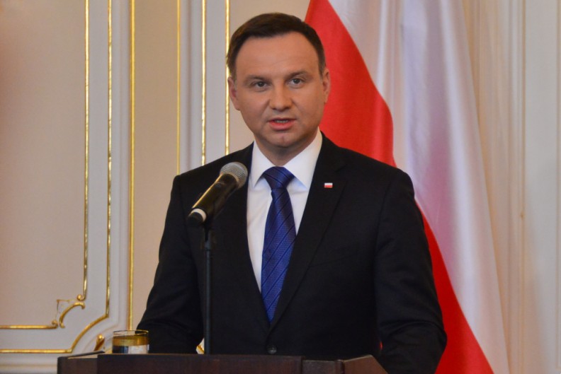 Prezydent Andrzej Duda podczas przemówienia. Fot.: Adam Sosnowski