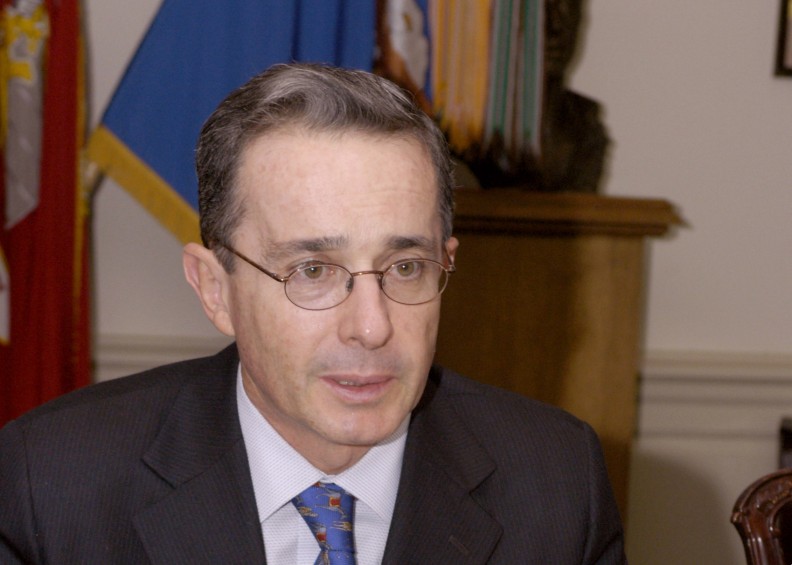 Álvaro Uribe polityk konserwatywnej partii Centro Democrático.  Fot.: Public domain.