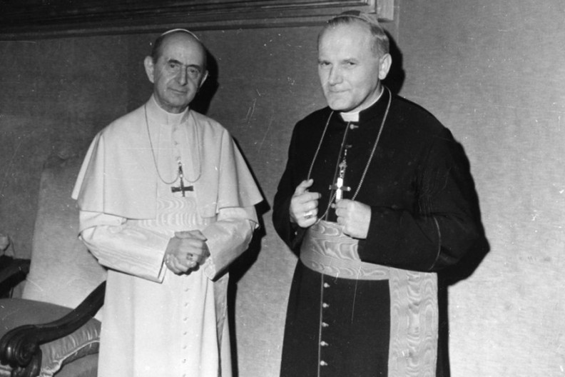 Papież Paweł VI i Kard. Karol Wojtyła. Fot.: Associated Press / FOTOLINK 