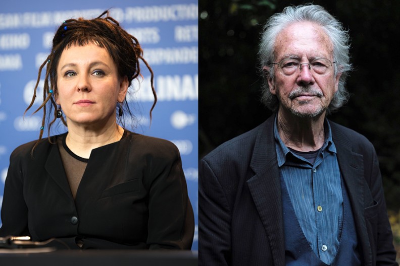  Olga Tokarczuk i Peter Handke  Fot. miesięcznik Wpis