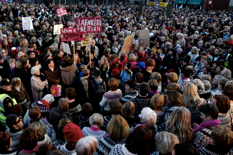 Marsz feministek w Reykjavik. Fot.: Johannes Jansson/CC-BY-2.5-DK