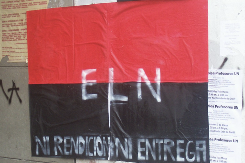 Flaga lewicowej bojówki ELN - Ejército de Liberación Nacional. Fot.: CC-BY-SA-2.0