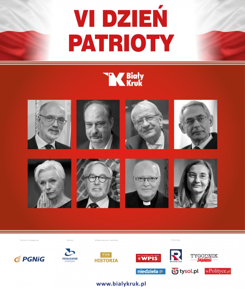 VI Dzień Patrioty, w tym roku zdalnie. Udział wezmą prof. Andrzej Nowak, prof. Wojciech Polak, prof. Krzysztof Ożóg, Adam Bujak i Jolanta Sosnowska.