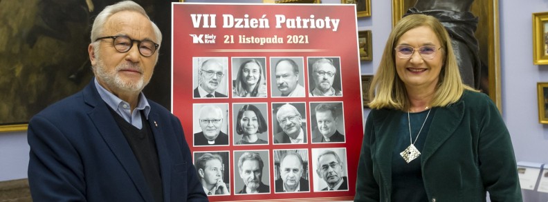 Adam Bujak i Jolanta Sosnowska podczas VII Dnia Patrioty w Krakowie. Fot.: Michał Klag/Biały Kruk