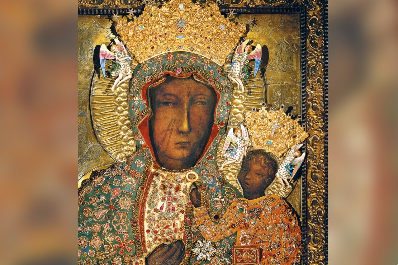 Matka Boża, Królowa Polski, w swoim Jasnogórskim Wizerunku. fot. Adam Bujak z albumu Totus tuus.