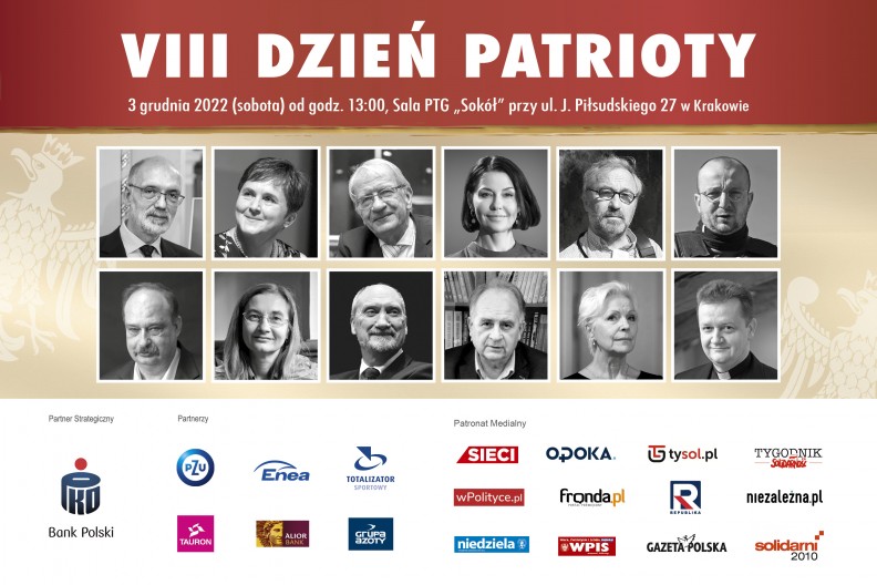 VIII Dzień Patrioty odbędzie się w Krakowie z udziałem m.in. Andrzeja Nowaka, Wojciecha Roszkowskiego czy Antoniego Macierewicza.