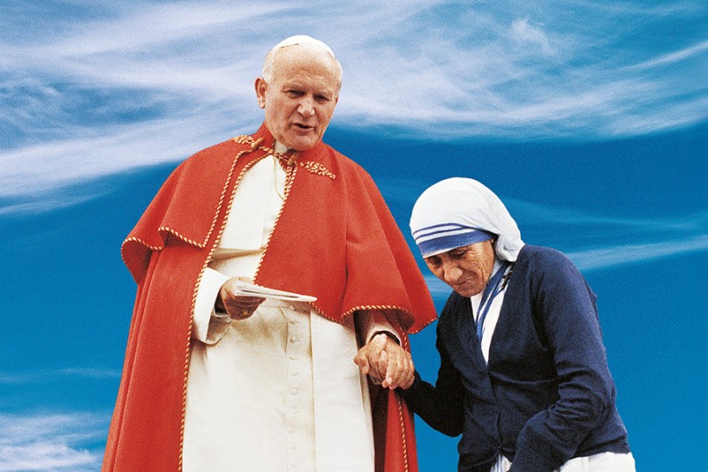 Fotografia Jana Pawła II i Matki Teresy z książki 