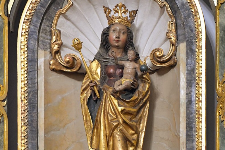 Matka Boża Niesłyszących i Niewidomych w gotyckiej figurze z kościoła Najświętszej Maryi Panny we Wrocławiu, fot. z książki 
