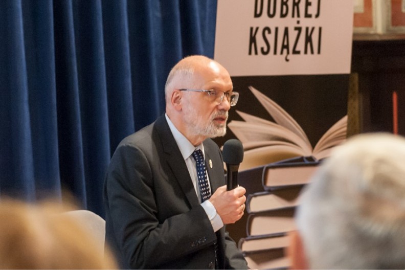 Prof. Andrzej Nowak na 2. Krakowskim Kiermaszu Dobrej Książki wygłosił wykład pt. „Jaka odpowiedź na targowicę? Rozważania historyczne”. Fot. Michał Klag