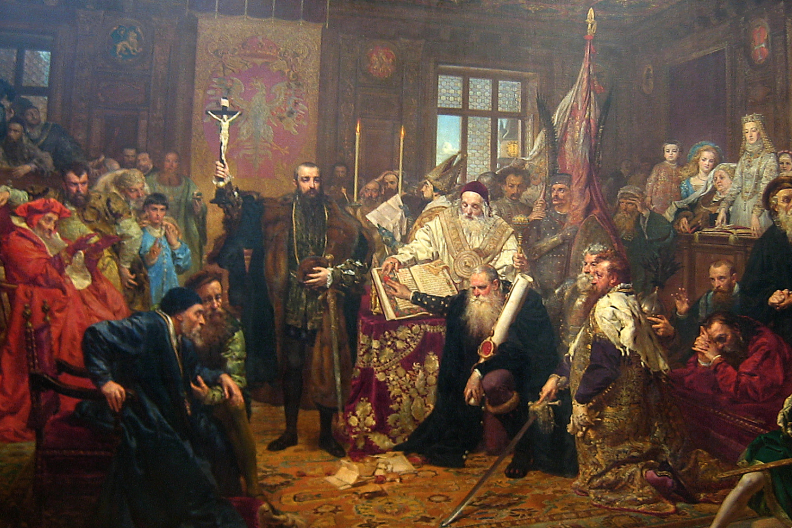Unia lubelska - frag. obrazu Jana Matejki. fot. Wikimedia