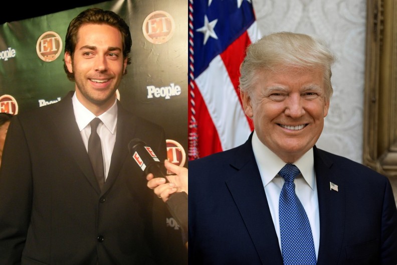 Aktor Zachary Levi (2008) i Donald Trump (2017). fot. autorstwa watchwithkristin - Zachary Levi, CC BY-SA 2.0, https://commons.wikimedia.org/w/index.php?curid=4912138 oraz Wikimedia