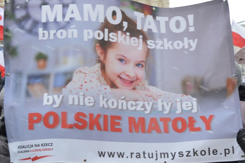 Protest w obronie polskiej szkoły, fot. AD