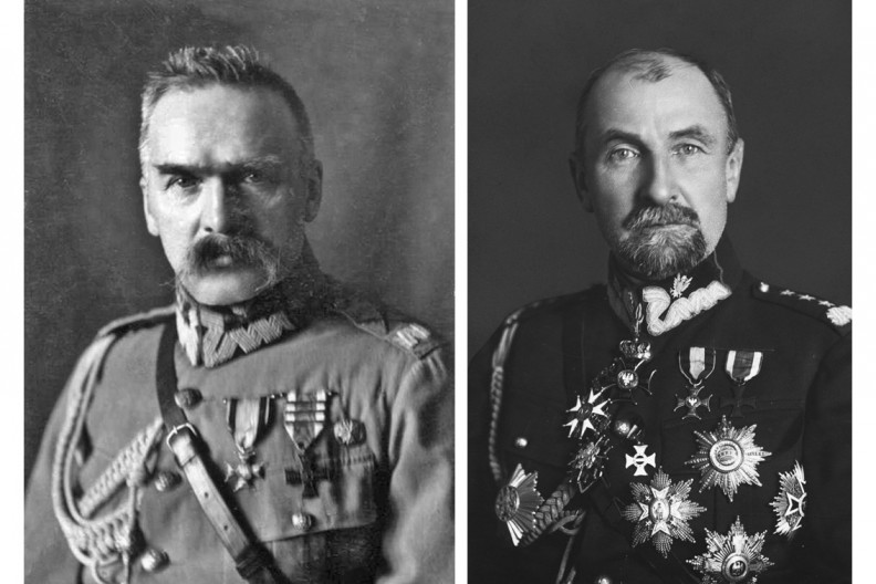 J&oacute;zef Piłsudski (l) i Tadeusz Rozwadowski (p). Fot. domena publiczna.
