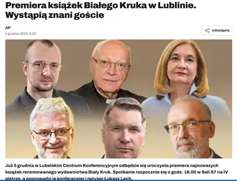 https://kurierlubelski.pl/premiera-ksiazek-bialego-kruka-w-lublinie-wystapia-znani-goscie/ar/c13p2-28232801