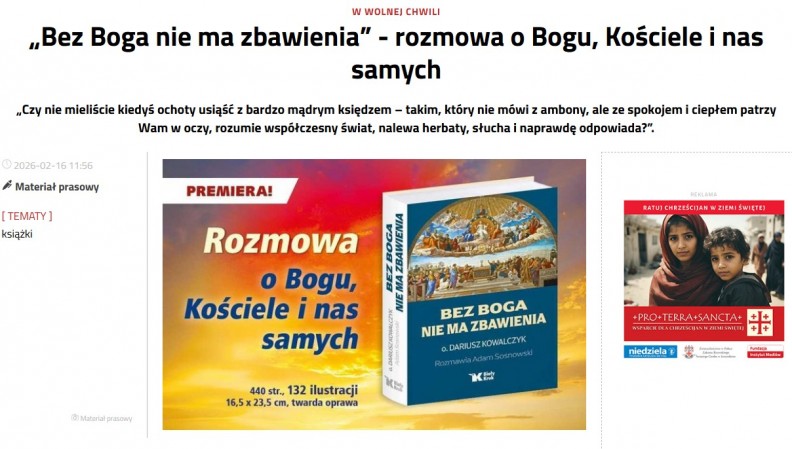 &bdquo;Bez Boga nie ma zbawienia&rdquo; - na portalu Niedziela.pl