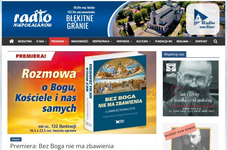 &bdquo;Bez Boga nie ma zbawienia&rdquo; - na portalu Radia Niepokalan&oacute;w 