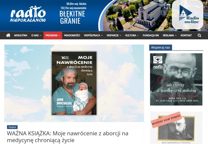 &bdquo;Moje nawr&oacute;cenie z aborcji na medycynę chroniącą życie&rdquo; &ndash; na portalu Radia Niepokalan&oacute;w 