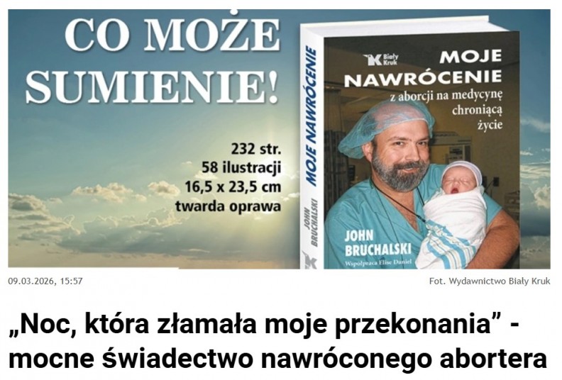 &bdquo;Moje nawr&oacute;cenie z aborcji na medycynę chroniącą życie&rdquo; &ndash; na portalu Fronda.pl 