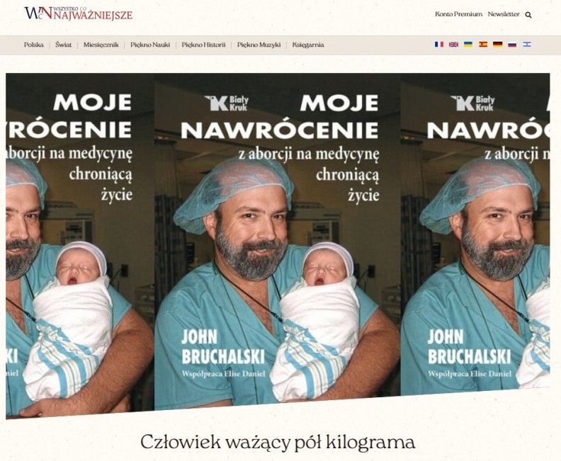 &bdquo;Moje nawr&oacute;cenie z aborcji na medycynę chroniącą życie&rdquo; &ndash; na portalu Wszystkoconajwazniejsze.pl 