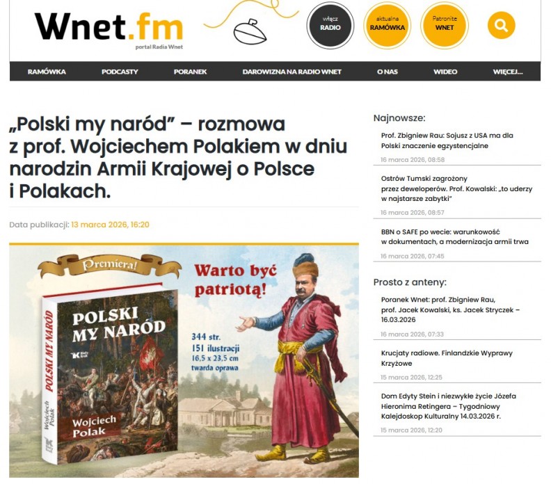 &bdquo;Polski my nar&oacute;d&rdquo; &ndash; na portalu Radia Wnet 