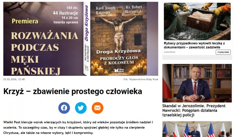&bdquo;Droga Krzyżowa. Proroczy głos z Koloseum&rdquo; &ndash; na portalu Fronda.pl 