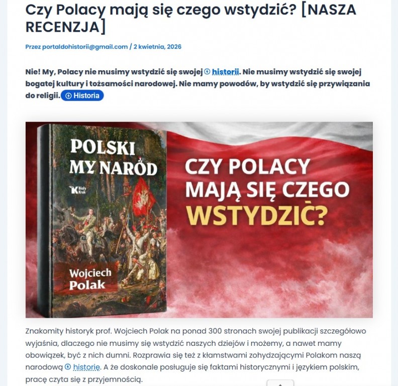 &bdquo;Polski my nar&oacute;d&rdquo; &ndash; na portaldohistorii.com 