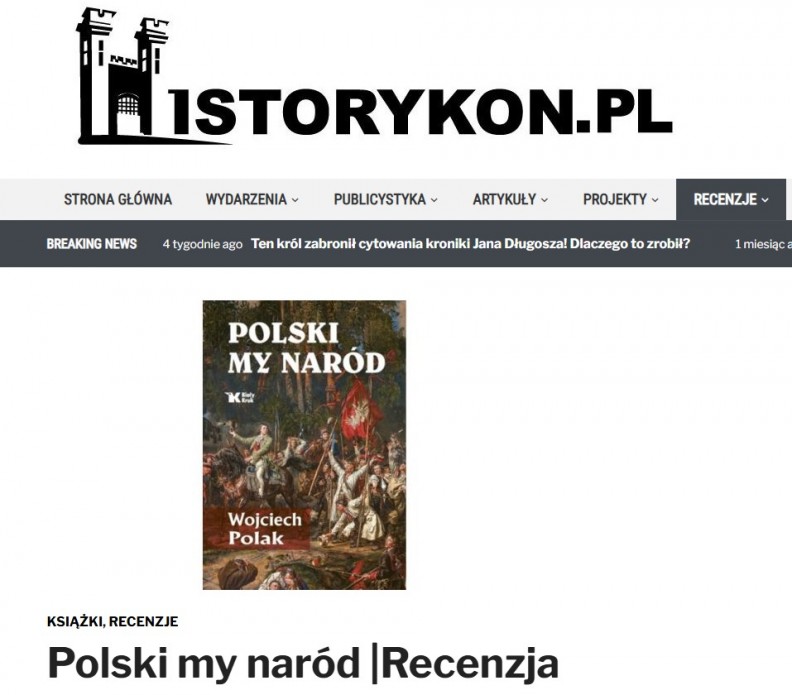 &bdquo;Polski my nar&oacute;d&rdquo; &ndash; recenzja Konrada Ruzika na portalu Historykon.pl 