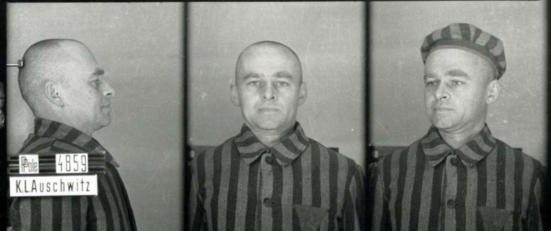Witold Pilecki jako więzień obozu Auschwitz. Fot. PICRYL