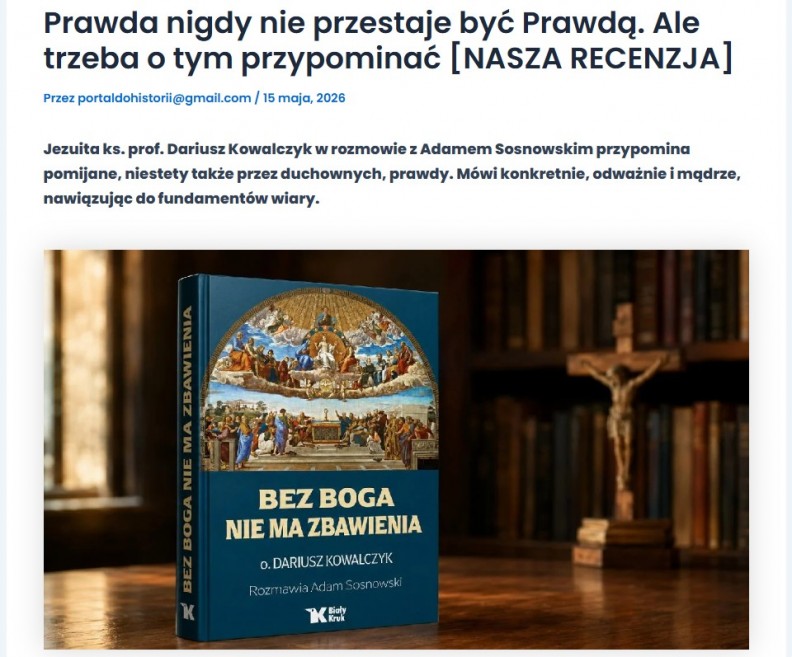 &bdquo;Bez Boga nie ma zbawienia&rdquo; &ndash; recenzja książki na Portalu do Historii 
