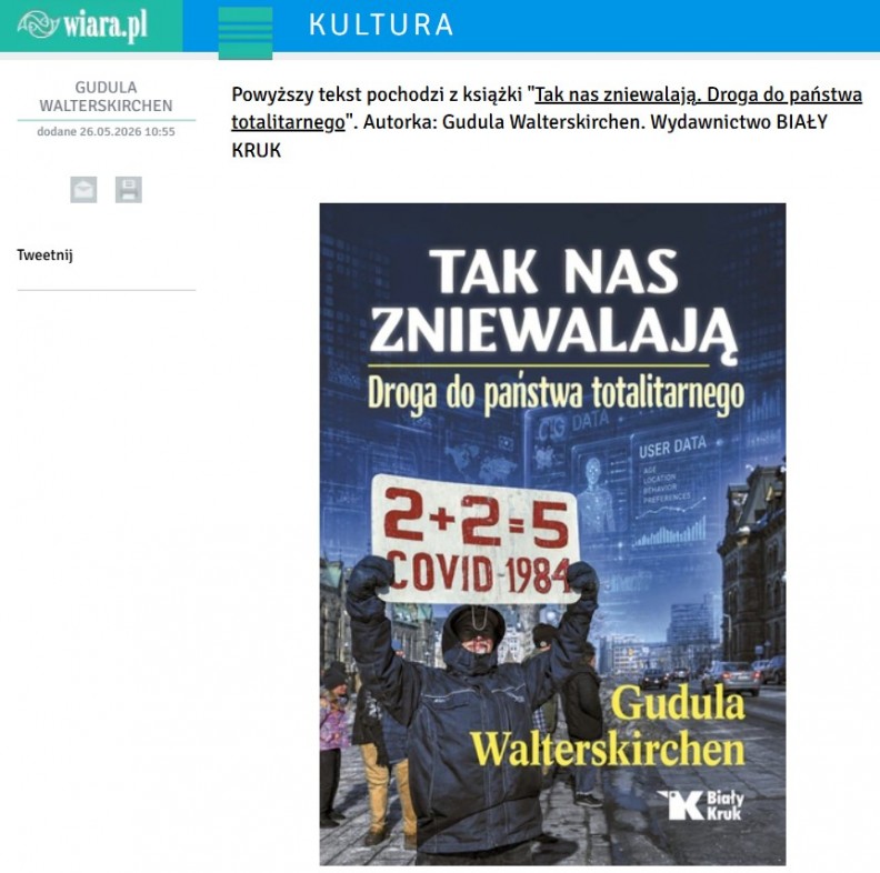 &bdquo;Tak nas zniewalają. Droga do państwa totalitarnego&rdquo; &ndash; na portalu Wiara.pl 