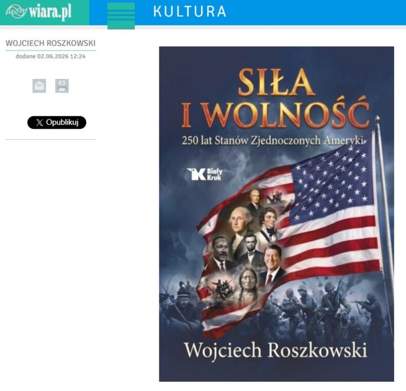 &bdquo;Siła i wolność. 250 lat Stan&oacute;w Zjednoczonych Ameryki&rdquo; &ndash; na portalu Wiara.pl