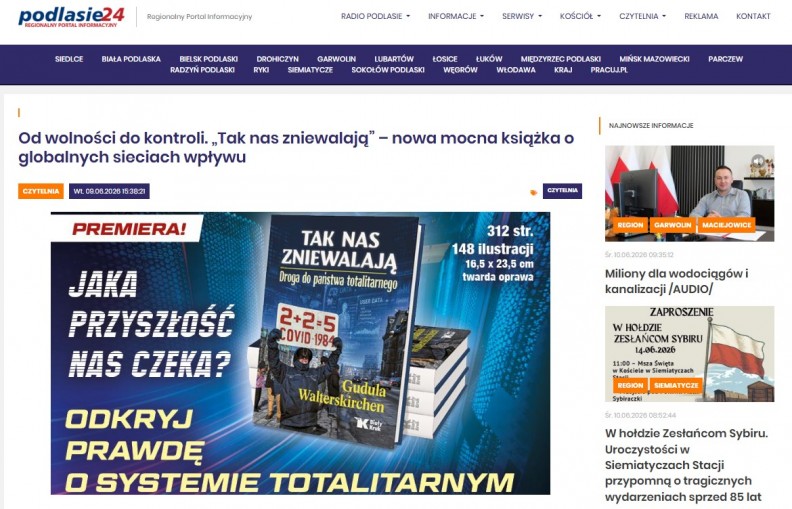 &bdquo;Tak nas zniewalają. Droga do państwa totalitarnego&rdquo; &ndash; na portalu Podlasie24.pl 