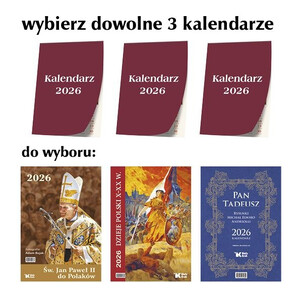 Pakiet 3 dowolnych kalendarzy na 2026 rok